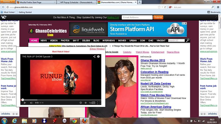 Intrusive Pop Up Video Advertisement