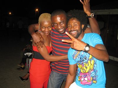 Ekow Asante, Sharon of TV3's Boogie Down and a friend