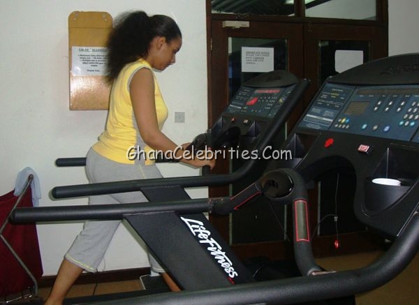 Juliet Ibrahim Using Golden Tulip Gym