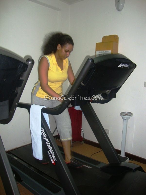 Juliet Ibrahim Using Golden Tulip Gym