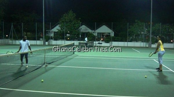 Juliet Ibrahim Using Golden Tulip Tennis Court