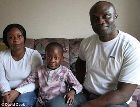 Grieving family-Obed's mother Akua Bans, father Kwadwo Danquah and twin Benjamin