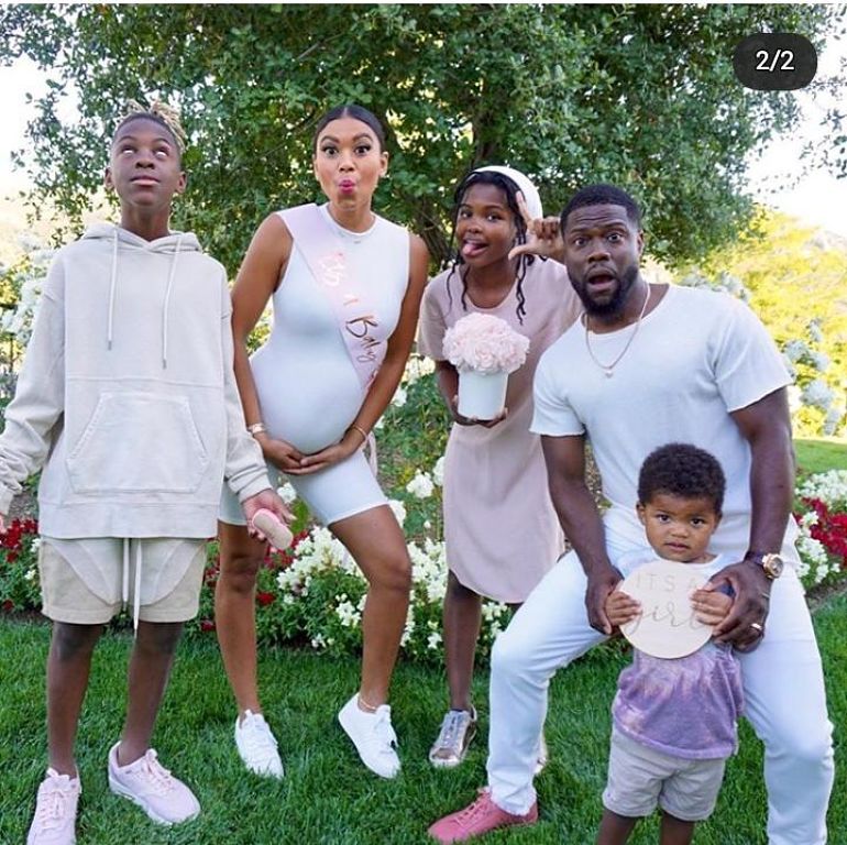 Kevin Hart And His Family Serve Goals As They Reveal Gender Of Baby ...